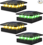 4-Pack Upgraded Solar Post Cap Lights for Patio, LED