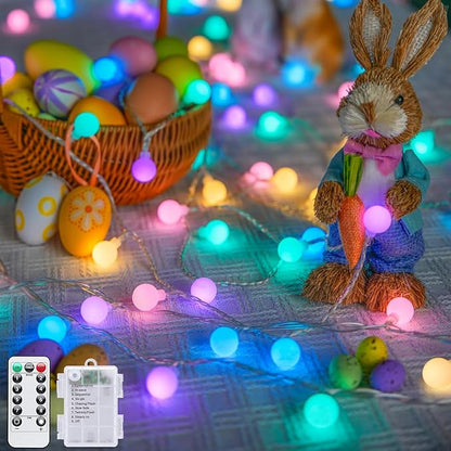 Multicolor Porch String Lights, 33ft Weatherproof LED