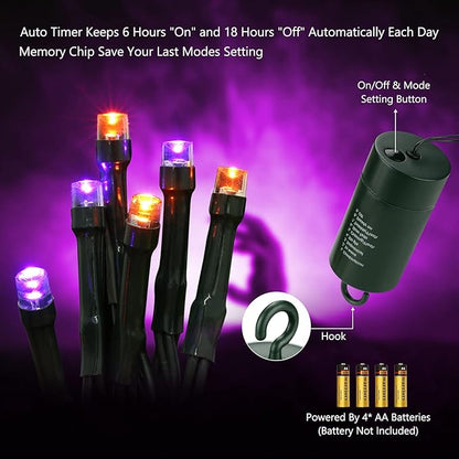 67ft Christmas LED String Lights, Waterproof Timer Lights