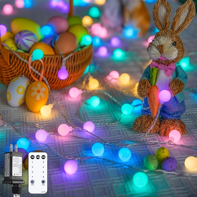 33ft Christmas LED String Lights, Waterproof Timer Lights