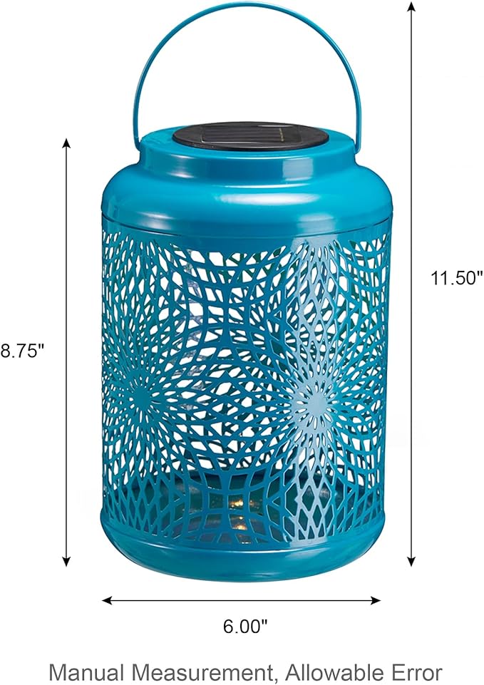 Solar Courtyard Lanterns, Outdoor Hanging LED Decor