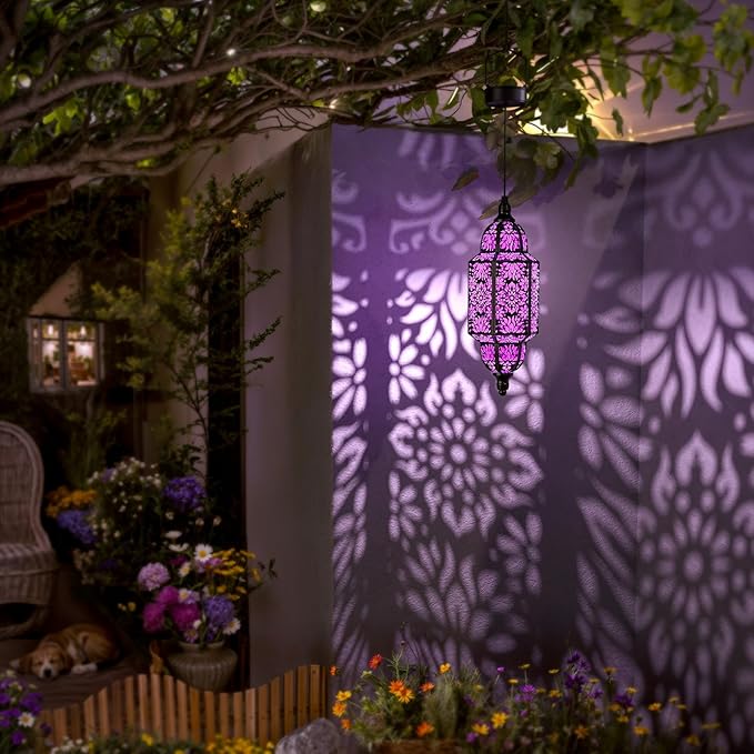 Moroccan Solar Pendant Light 2-Pack, Outdoor