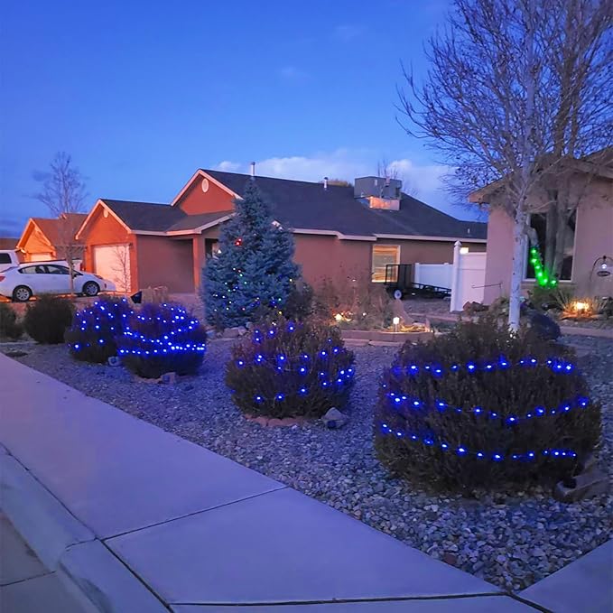 2-Pack Christmas String Lights, 66ft 200 LED Waterproof Twinkle Lights