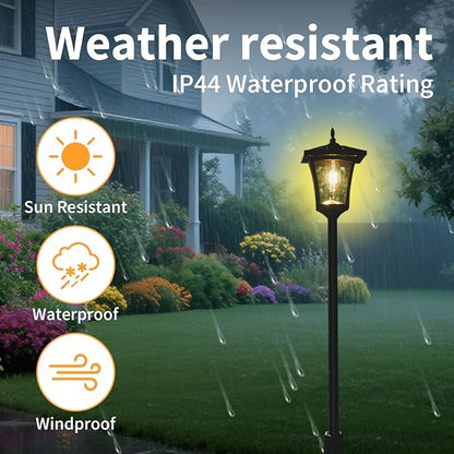 63" Solar Lamp Post Light,Outdoor Waterproof Solar Post Light,Garden Lights for Backyard, Pathway, Patio,Lawn, Driveway Decor