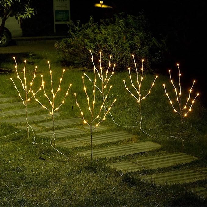Warm White Solar Path Lights, Outdoor Yard LED