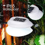 6-Pack White Sleek Solar Stair Lights, Outdoor LED