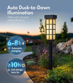 8-Pack Solar Pathway Lights, IP65 Waterproof LED Garden Lights