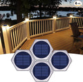 Solar Deck Lights 4-Pack, Waterproof LED