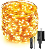 Warm White Yard String Lights, 99ft Weatherproof LED