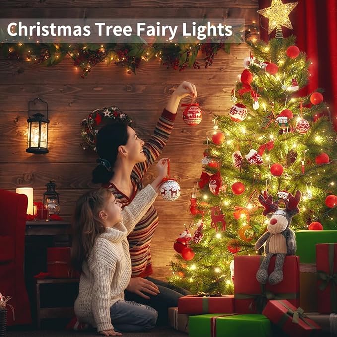 GDEALER 4 Pack 16.4 Feet 50 Led Fairy Lights Battery Operated with Remote Timer Waterproof Silver Wire Twinkle Light String Lights Outdoor Indoor 8 Modes for Bedroom Wedding Dorm Decor Warm White