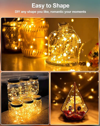 20-Pack 20 LED Christmas Twinkle Lights, 3ft Waterproof for Yard