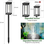 Solar Pathway Lights, Waterproof LED Driveway Lights