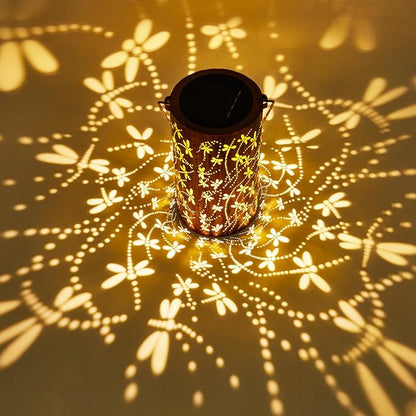 Dragonfly Solar Lantern, Chrismas Gifts for Women, Outdoor Waterproof LED Decorative Garden Lights for Lawn, Landscape, Patio, Porch Hanging Solar Lights for Ladies, Mom, Grandma