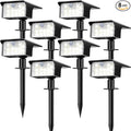 8-Pack 62 LED Solar Landscape Spotlights, 3-Mode Waterproof