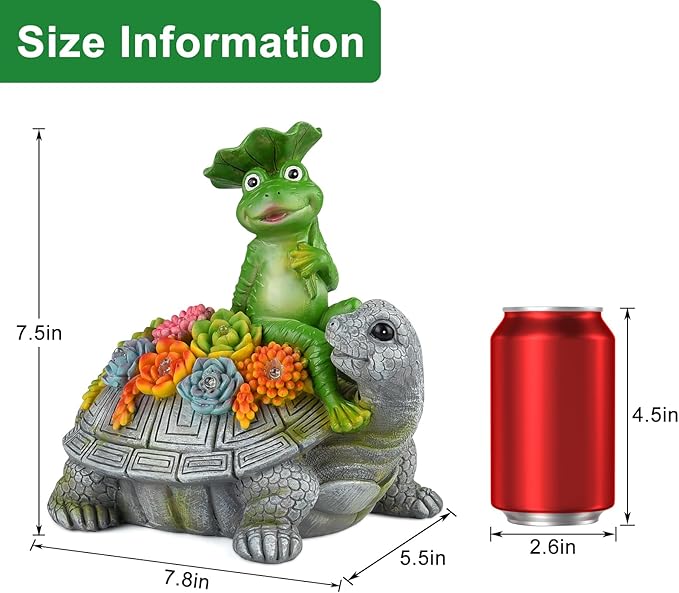 Solar Frog Statue Light, Yard Decor