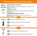 Remote Control Rope Lights, 40ft Color-Changing LED