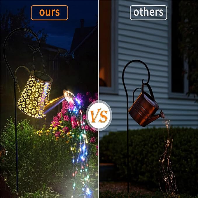 2-Pack Solar Watering Can Fairy Lights, LED