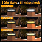 12-Pack Solar Deck Post Lights, Outdoor LED Caps