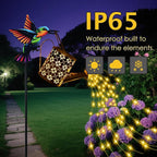 Solar Hummingbird Garden Statue Light, Outdoor Decor