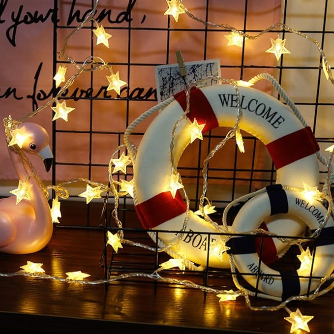 20 LED Christmas Twinkle Lights, 10ft Waterproof for Patio