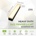 Solar Ground Disk Lights, Warm White Waterproof LED