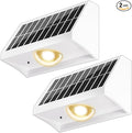 Bright Solar Wall Lights 2-Pack, Multi-Color LED