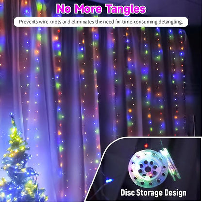 Multicolor Porch String Lights, 8ft Weatherproof LED