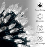 2-Pack Christmas String Lights, 50 LED Waterproof Twinkle Lights