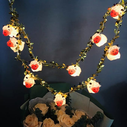 Gold String Lights for Porch, Waterproof LED