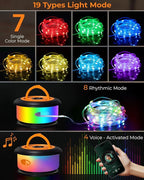 Outdoor String Lights, 8ft RGB Waterproof LED