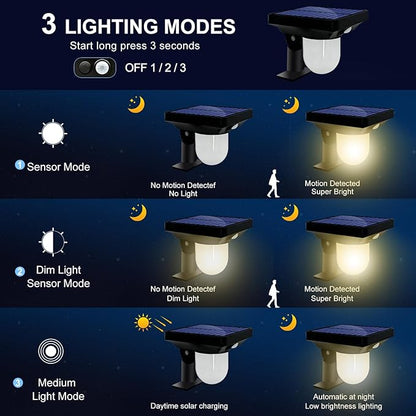 S NMT Super Bright Outdoor Solar Garden Lights Motion Sensor Pathway Light Landscape Lighting for Yard, IP65 Waterproof Solar Powered Porch Lights Walkway Lawn Patio Garden Decor
