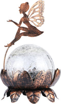 Solar Crackle Garden Statue Light, Outdoor Decor