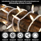 Christmas Twinkle Lights, 21ft Waterproof for Backyard