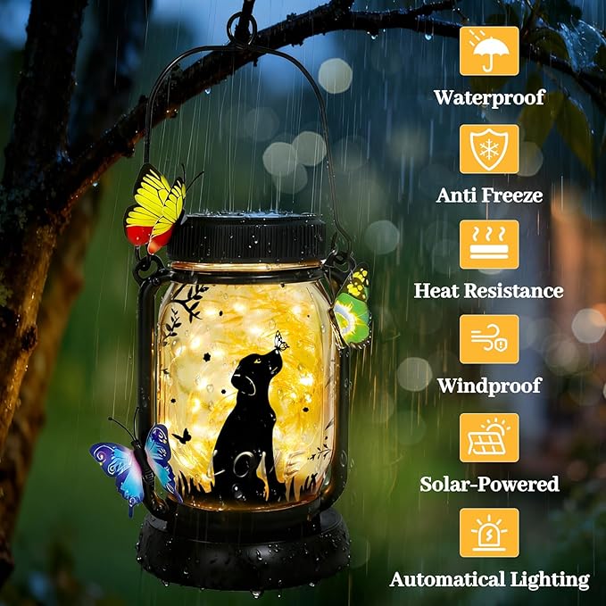 Butterfly Solar Lanterns, Waterproof LED Patio Lights