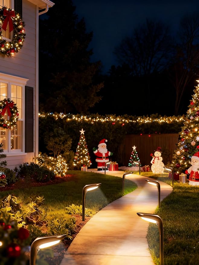 Solar Pathway Lights 4-Pack, Garden LED