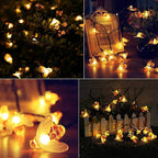 Christmas Porch String Lights, 31ft 50 LED Waterproof