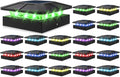 RGB Solar Fence Post Caps 20-Pack, Deck LED