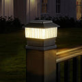 Solar Post Cap Lights, 3-Mode Black Waterproof