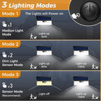 4-Pack Multi-Color Solar Wall Lights, Cool White LED