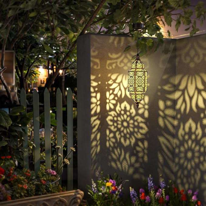 Moroccan Solar Pendant Light 2-Pack, Outdoor