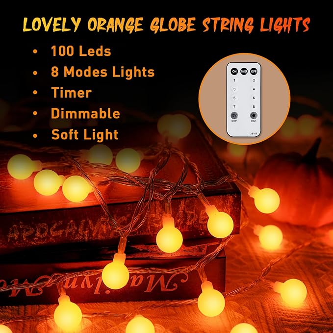 100 LED Christmas Twinkle Lights, 33ft Waterproof for Yard