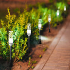 3-Pack Cool White Solar Path Lights, Outdoor Yard LED