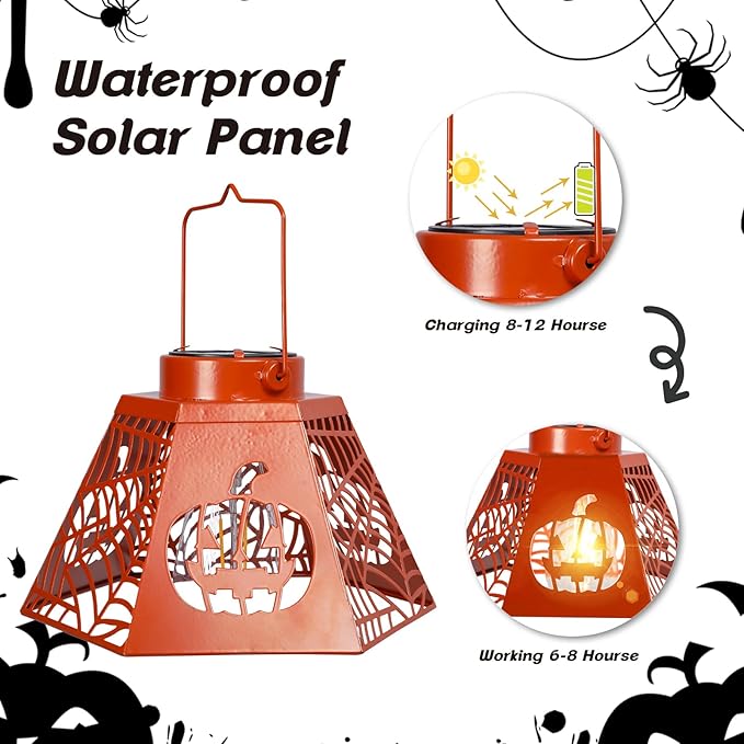 Courtyard Solar Lantern Set, Decorative Outdoor Lighting