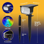 8-Pack Solar Yard Spotlights, 7-Mode Waterproof