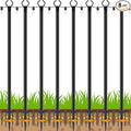 Heavy-Duty String Light Poles 8-Pack, 10ft Deck