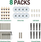 Warm White Solar Path Lights, Outdoor Driveway LED