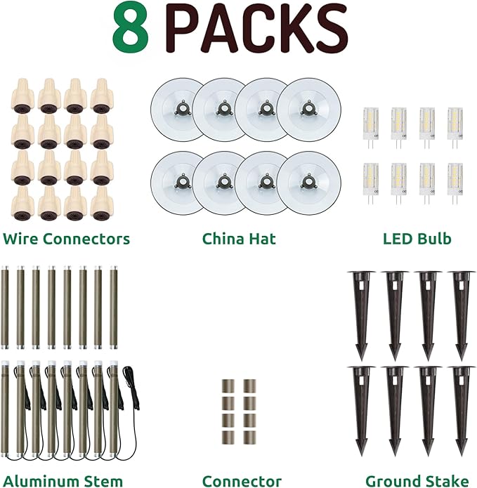 Warm White Solar Path Lights, Outdoor Driveway LED