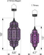 18" Moroccan Solar Pendant Light, Outdoor