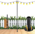 10ft Outdoor String Light Poles, Metal