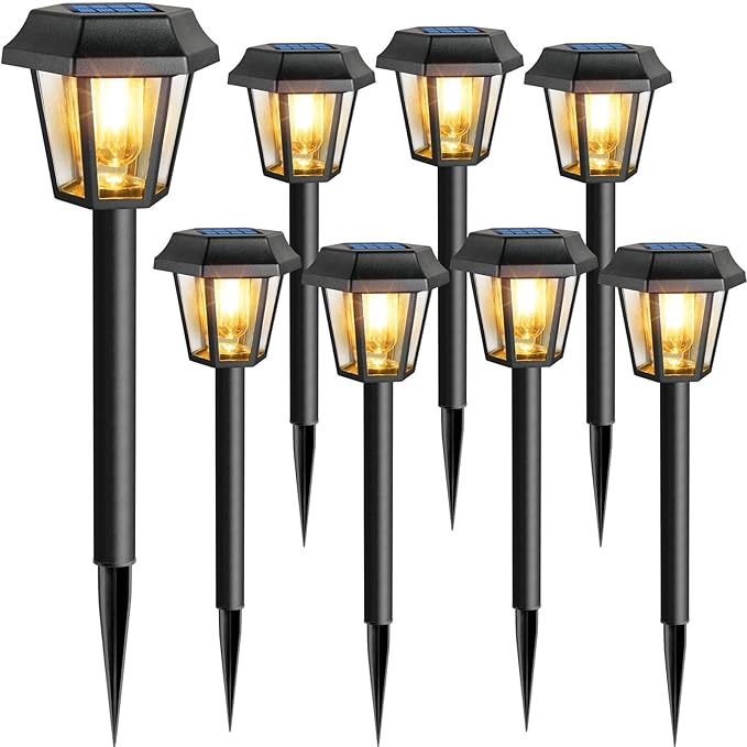 Solar Pathway Lights 8-Pack, Walkway LED